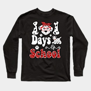 101 Days Of School Dalmatian Dog 100 Days Smarter Teachers Long Sleeve T-Shirt